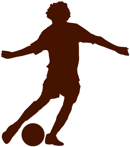 Teen Playing Football Silhouette Transparent Png - Silueta Adolescente Png (512x512)