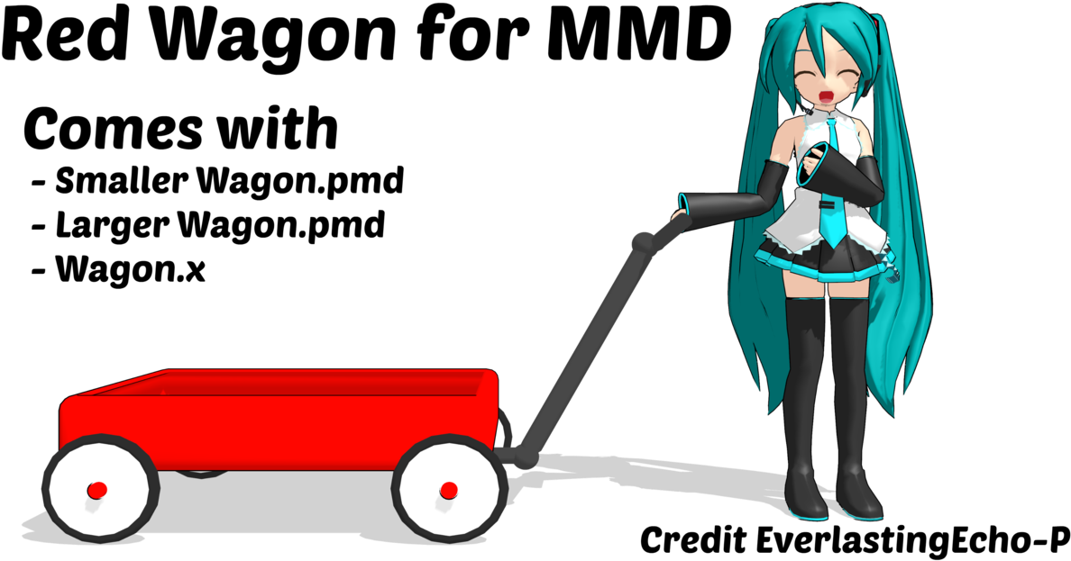 Red Wagon By Potattertot - Cartoon (1221x655)