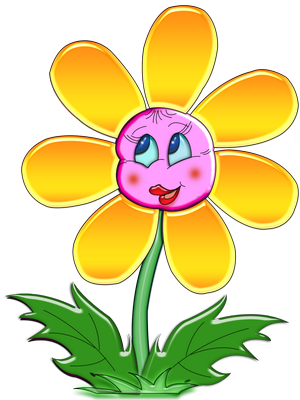 Aledremov Альбом «детский Клипарт Png / Разное / Цветочки» - Подсолнух Гиф (300x400)