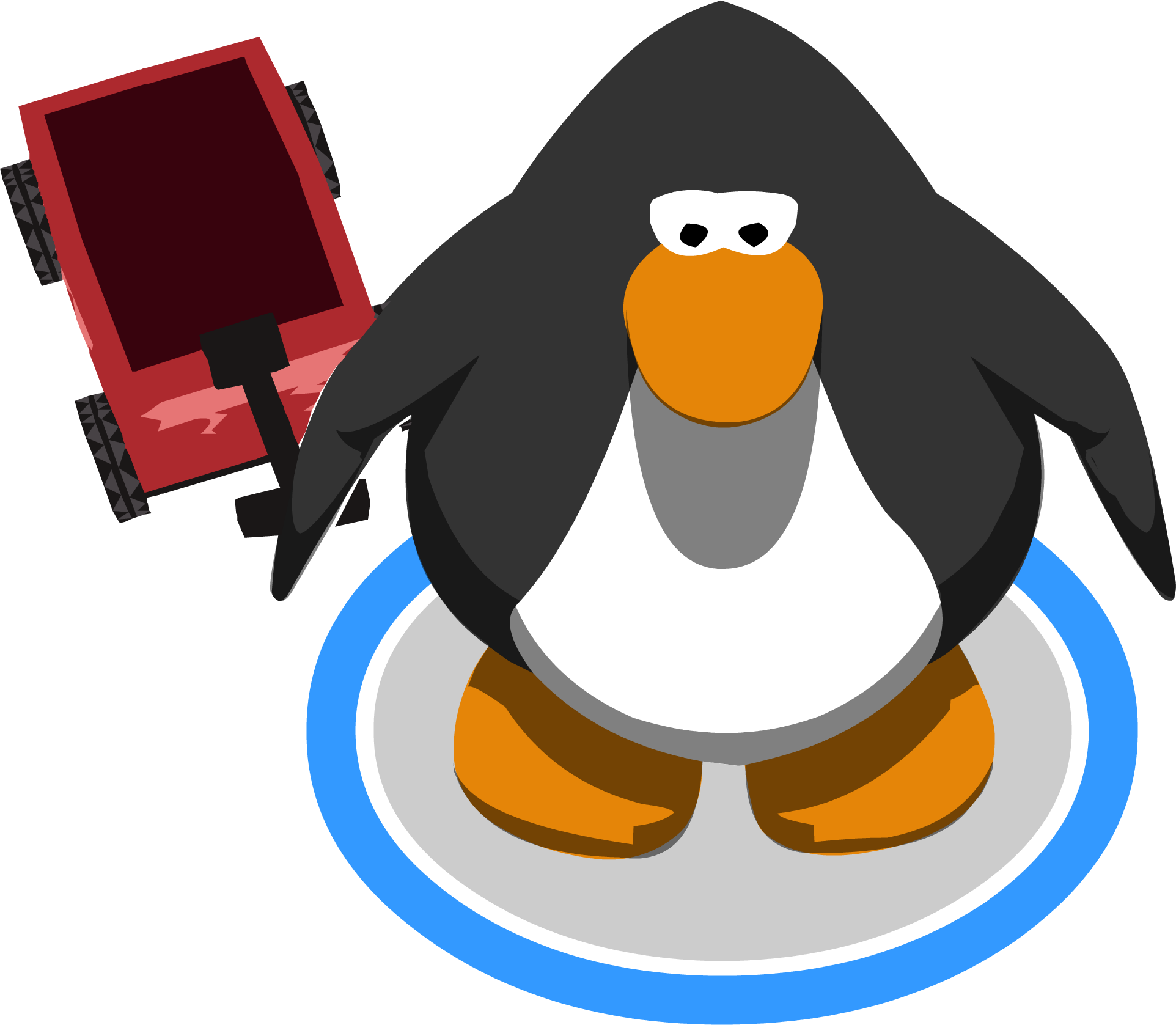 Little Red Wagon Ig - Club Penguin Brown Hair (1924x1677)