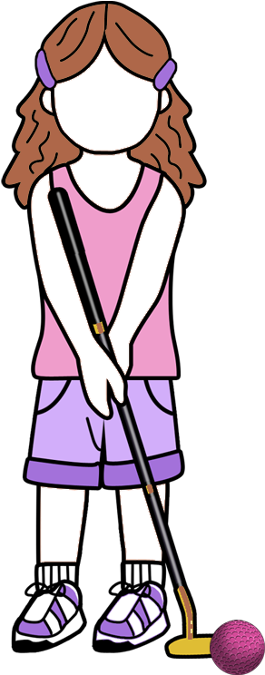 Mini Golf Clipart Golf Player - Illustration (1000x1000)