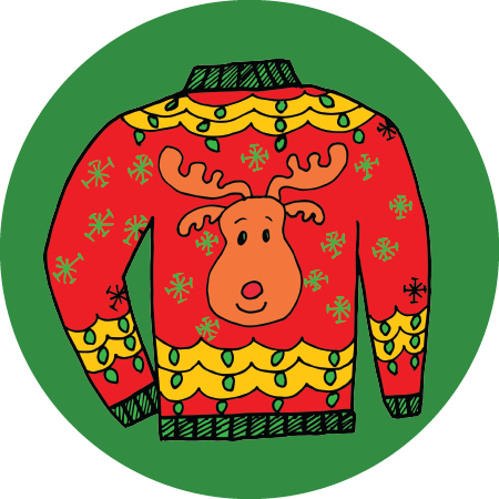 Ugly Sweater Party Pack - Purple Smiley Face (450x450)