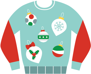 Ugly Christmas Sweaters Sticker Pack Messages Sticker-5 - Illustration (408x408)