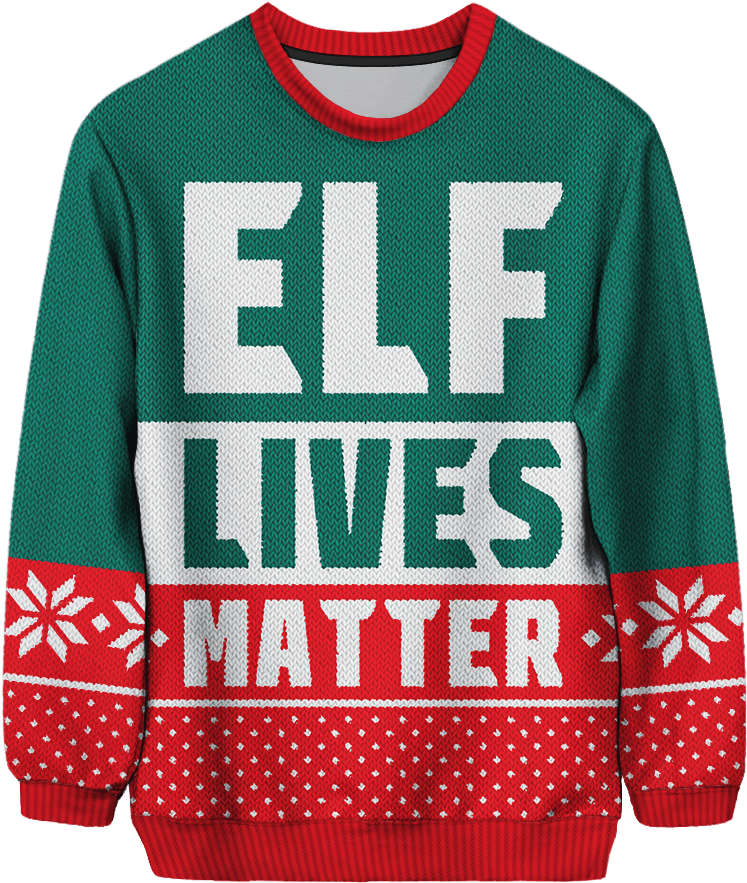 22 Ugly Christmas Sweaters That Sum Up The Ugliness - Black Lives Matter Christmas Sweater (1000x1000)