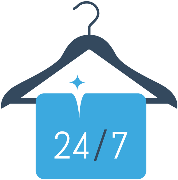 Dry Clean Clothes Clip Art Cliparts - Dry Cleaning 24 7 (680x680)