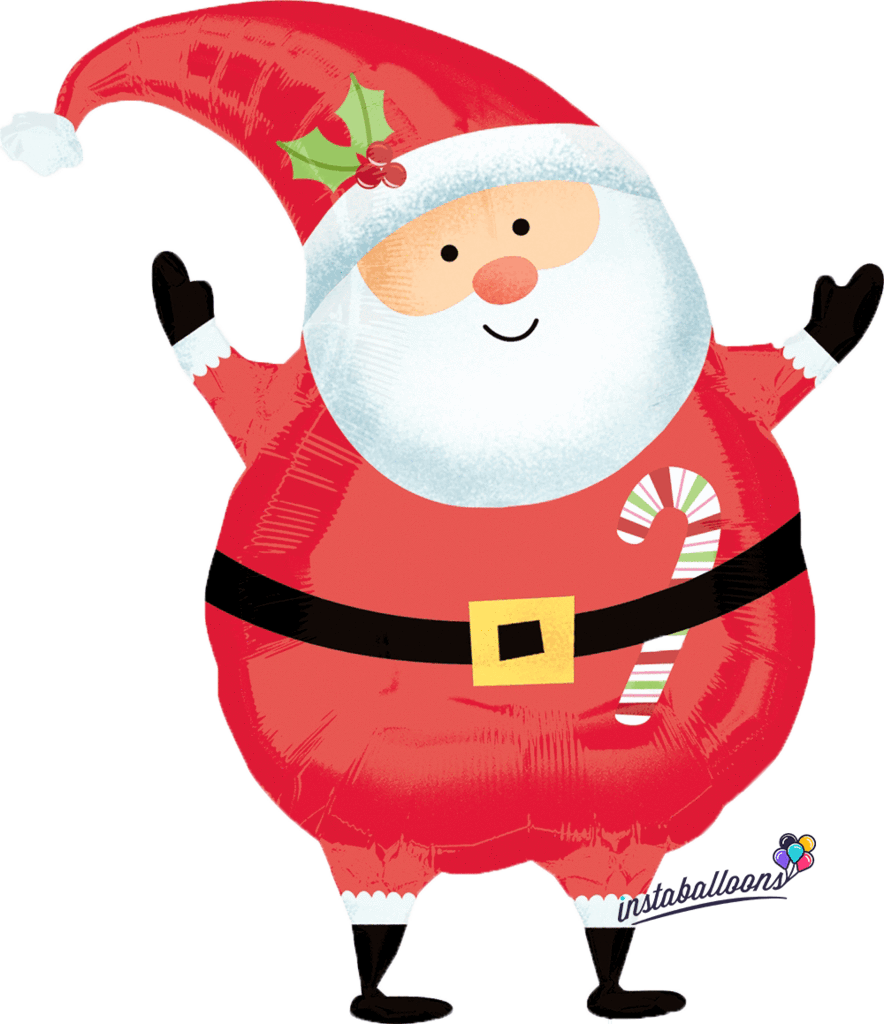 Joyful Santa Claus Christmas Balloon 24" Large - Anagram 18 Inch Junior Shaped Foil Balloon - Joyful (884x1024)