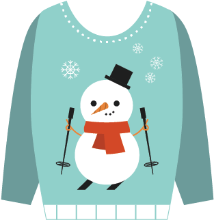 Ugly Christmas Sweaters Sticker Pack Messages Sticker-2 - Cartoon (408x408)