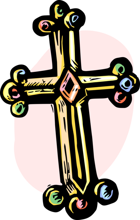 Vector Illustration Of Christian Religion Crucifix - Crucifix (446x700)
