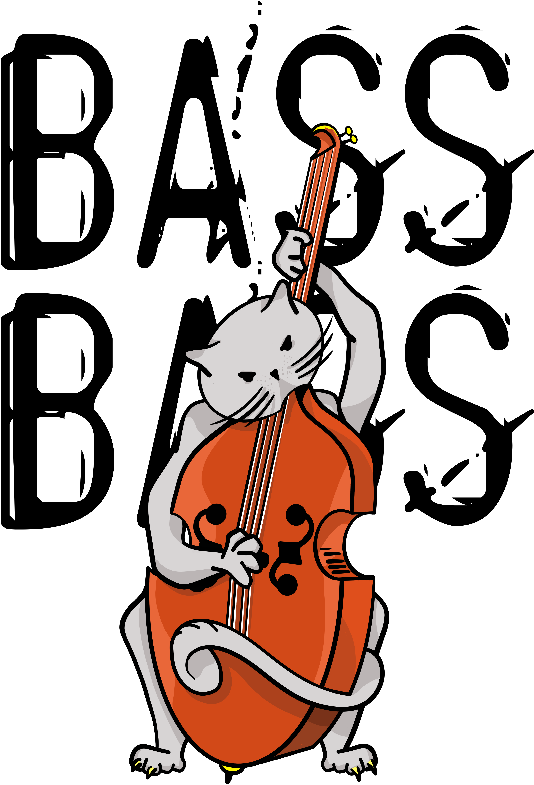 Cat Playing A Double Bass - Niedliche Katze, Die Einen Doppelten Baß Oder Papierserviette (563x800)