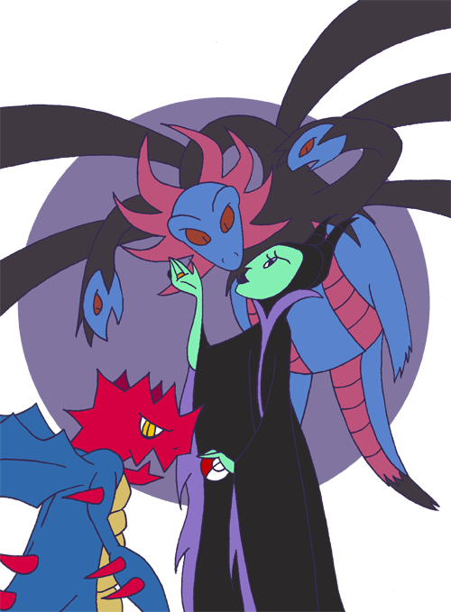 Maleficent - Dragon Types - Cartoon (500x679)