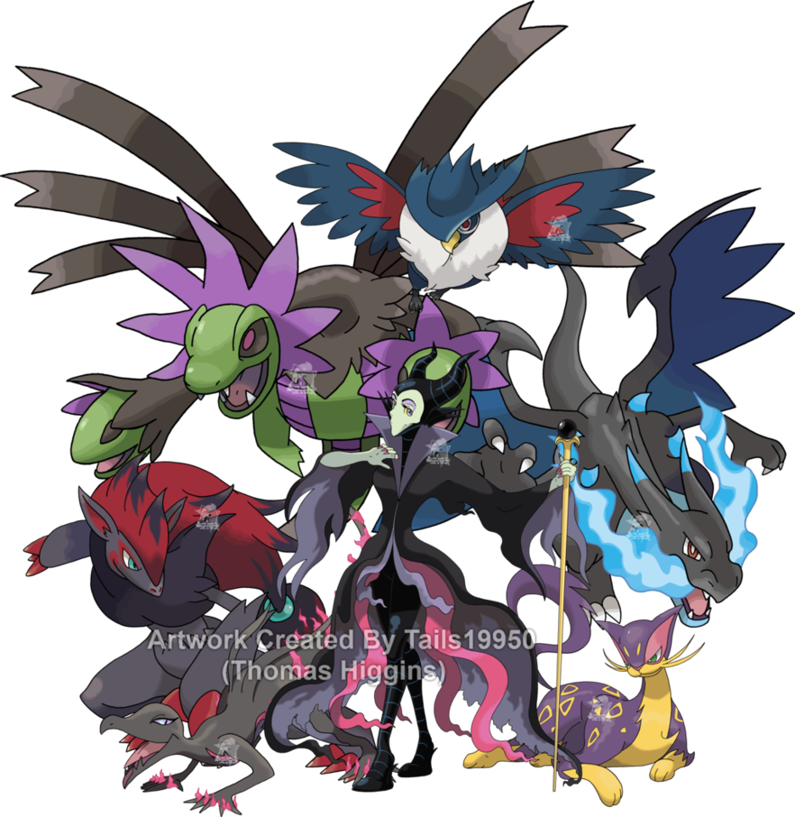 Here's My Artwork Of Maleficent As A Pokemon Trainer - Maleficent (882x906)
