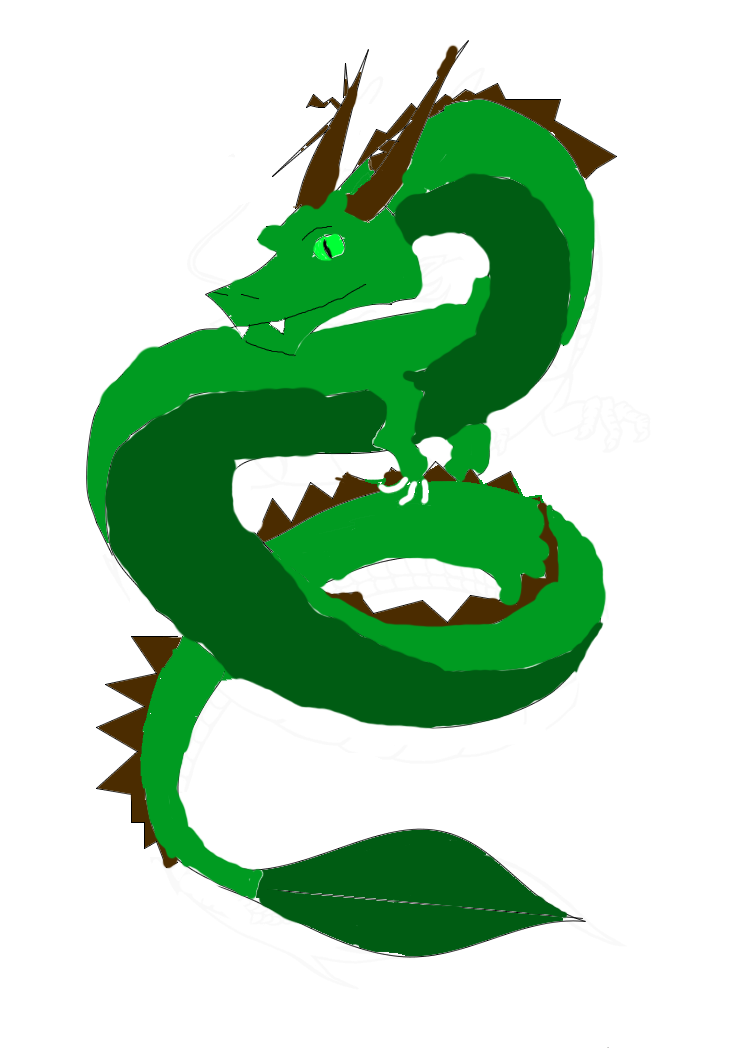 Mystery Chinese Dragon - Illustration (736x1077)