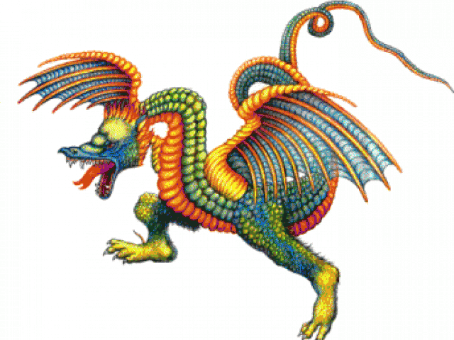 Chinese Dragon Clipart - Dragon Flying Gif Clipart (640x480)