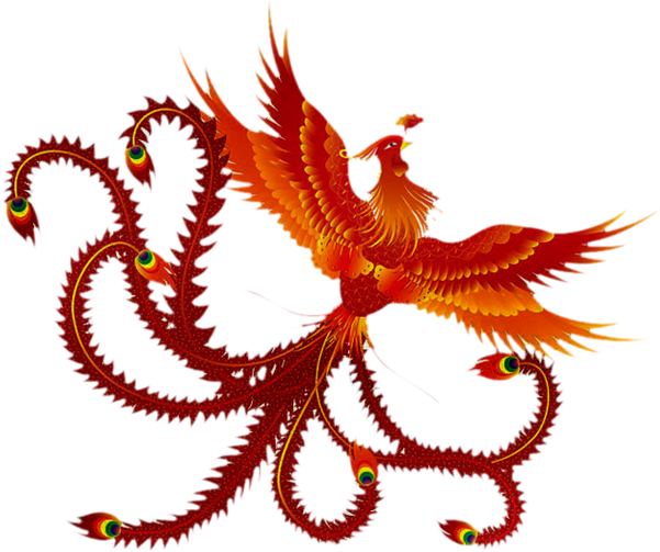 China Phoenix Fenghuang Chinese Dragon Symbol - Chinese Phoenix Bird (600x600)