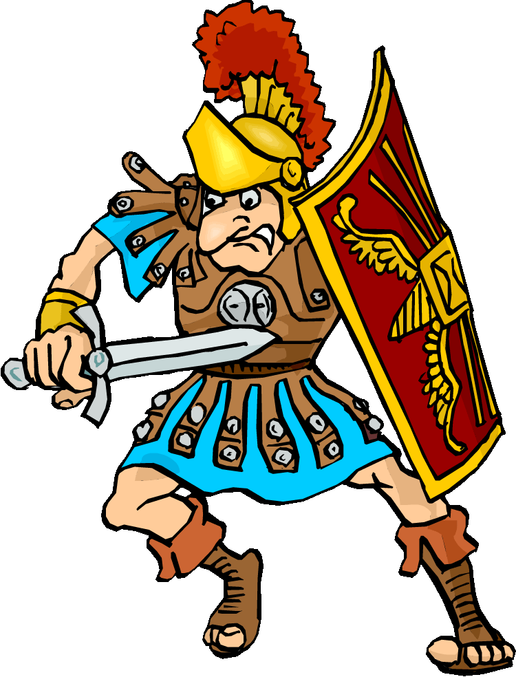 Roman Warriors Clipart Roman Person - Ancient Rome Soldier Gif (750x984)