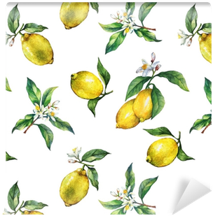 Papel Pintado El Patrón Sin Fisuras De Las Ramas De - Tapeter Med Citroner (400x400)