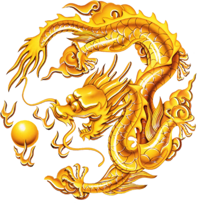 Chinese Dragon Dragon Png - Gold Dragon Background (389x400)