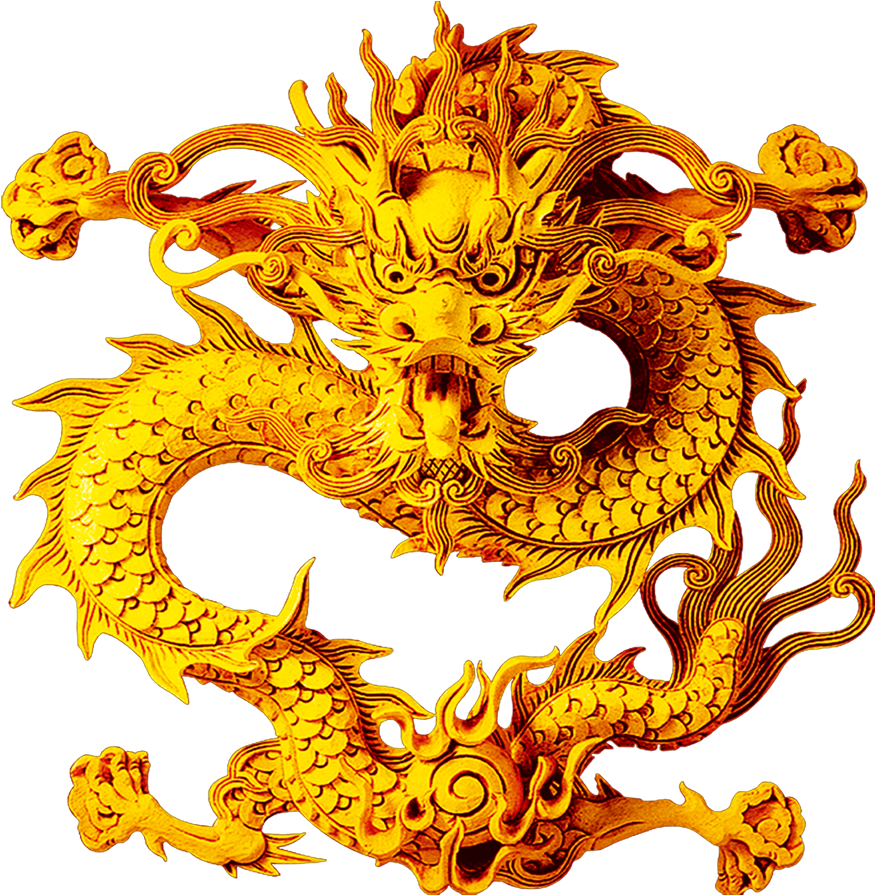 China Chinese Dragon Chinese Zodiac - Yellow Chinese Dragon Png (1000x1000)