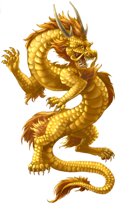 Flying Dragon Transparent Png - Chinese Golden Dragon Tattoo (400x400)