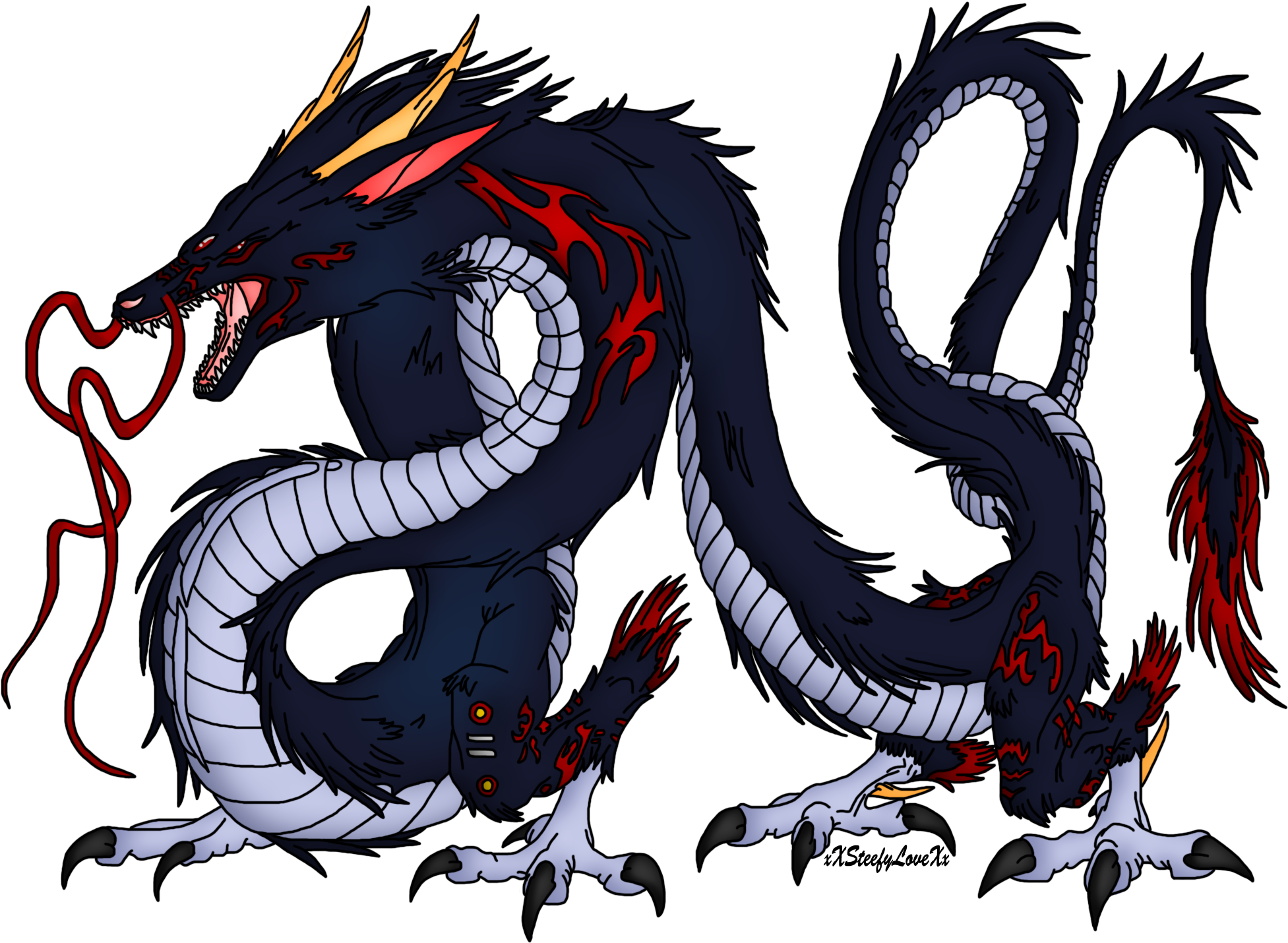 Chinese Dragon Anime Legendary Creature Apep - Female Dragon X Male Human (2000x1546)