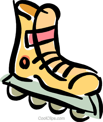Roller Blade Royalty Free Vector Clip Art Illustration - Consonant (406x480)
