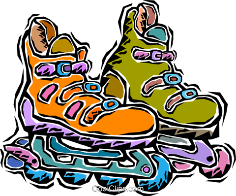 Roller Blades Royalty Free Vector Clip Art Illustration - Clip Art (480x398)