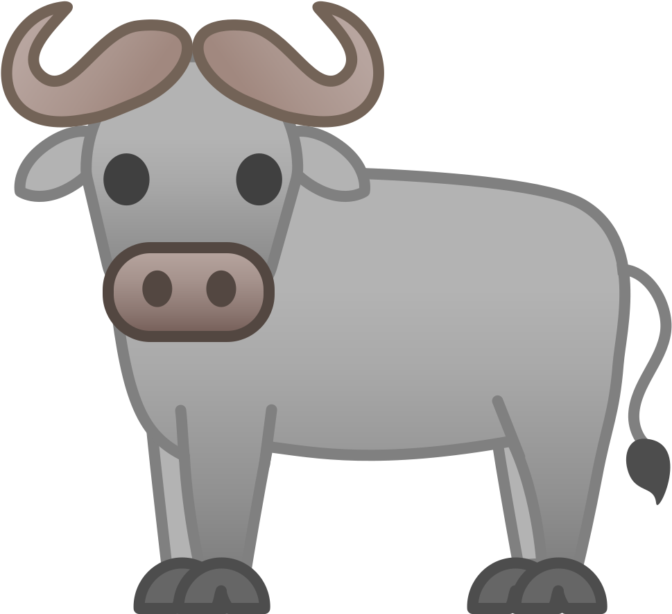 Water Buffalo Icon - Water Buffalo Cartoon (1024x1024)