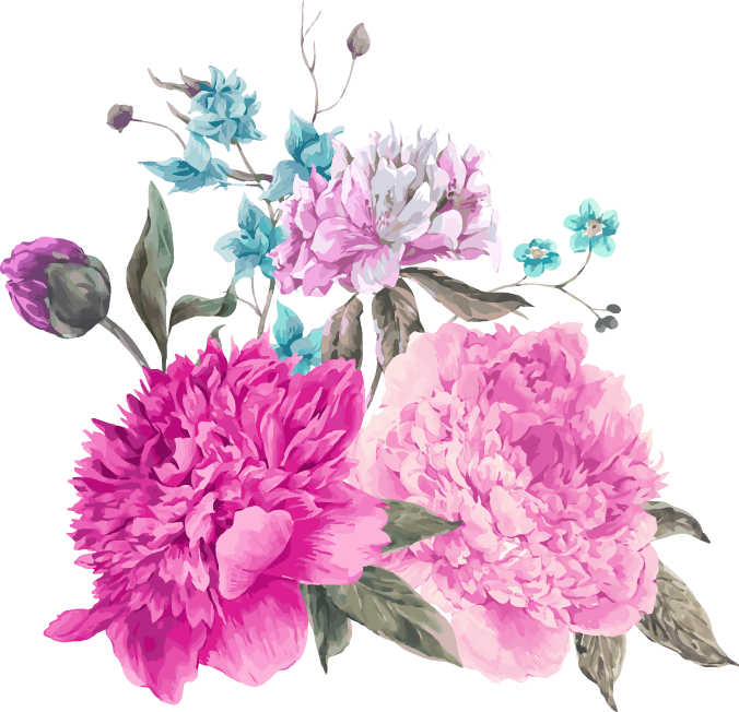 Flower Stock Photography Stock - Popeven Red Flower Pattern Shower Curtain With Mint (676x652)