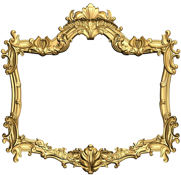 Gold Flower Frame Png Picture - Png Golden Frame Round (790x720)