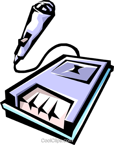 Tape Recorder Royalty Free Vector Clip Art Illustration - Tape Recorder (378x480)