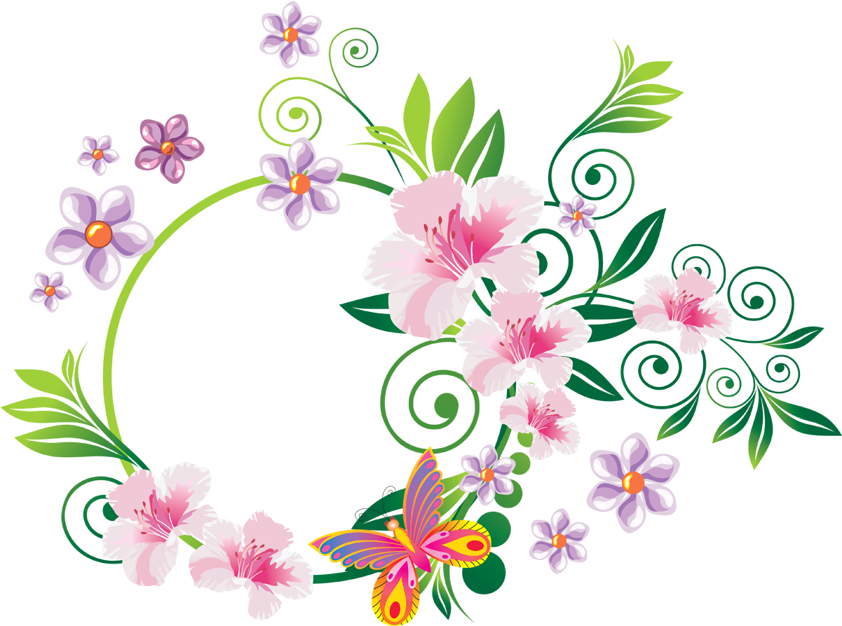 Ornamental Clipart Floral - Decorative Design Elements Png (1242x933)