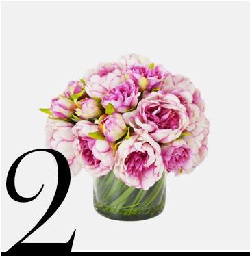 Faux Magenta Pink Peony In Glass Vase The - Faux Magenta Pink Peony In Glass Vase The (398x398)