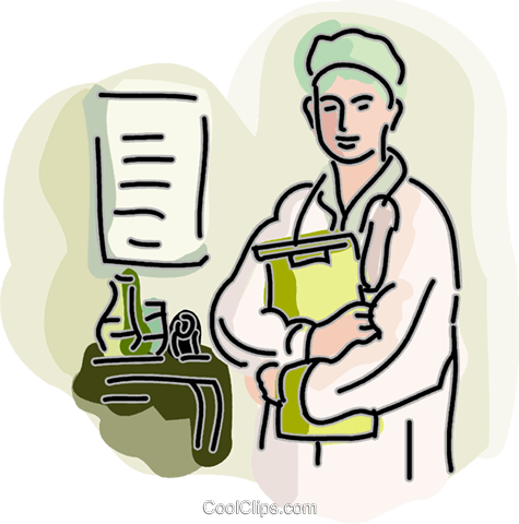 Doctor Holding Clipboard Royalty Free Vector Clip Art - Illustration (475x480)