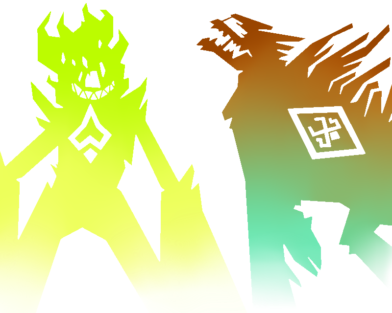Nuke And Plasma God Killer Form Silhouette By Catasticalcalamity - Illustration (800x640)
