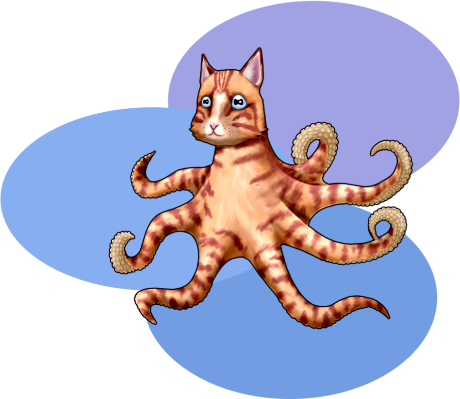 Octopus Sy Cat By Defy Gravity 42 - Cartoon (937x852)
