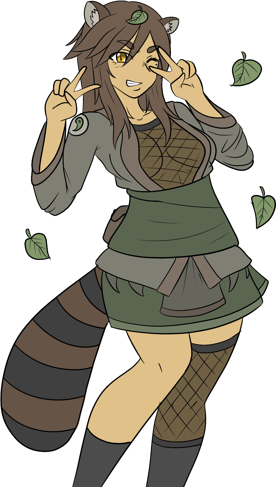 Kunoichi Tanuki By Whitepulse43 Kunoichi Tanuki By - Tanuki Girl Anime (996x1740)