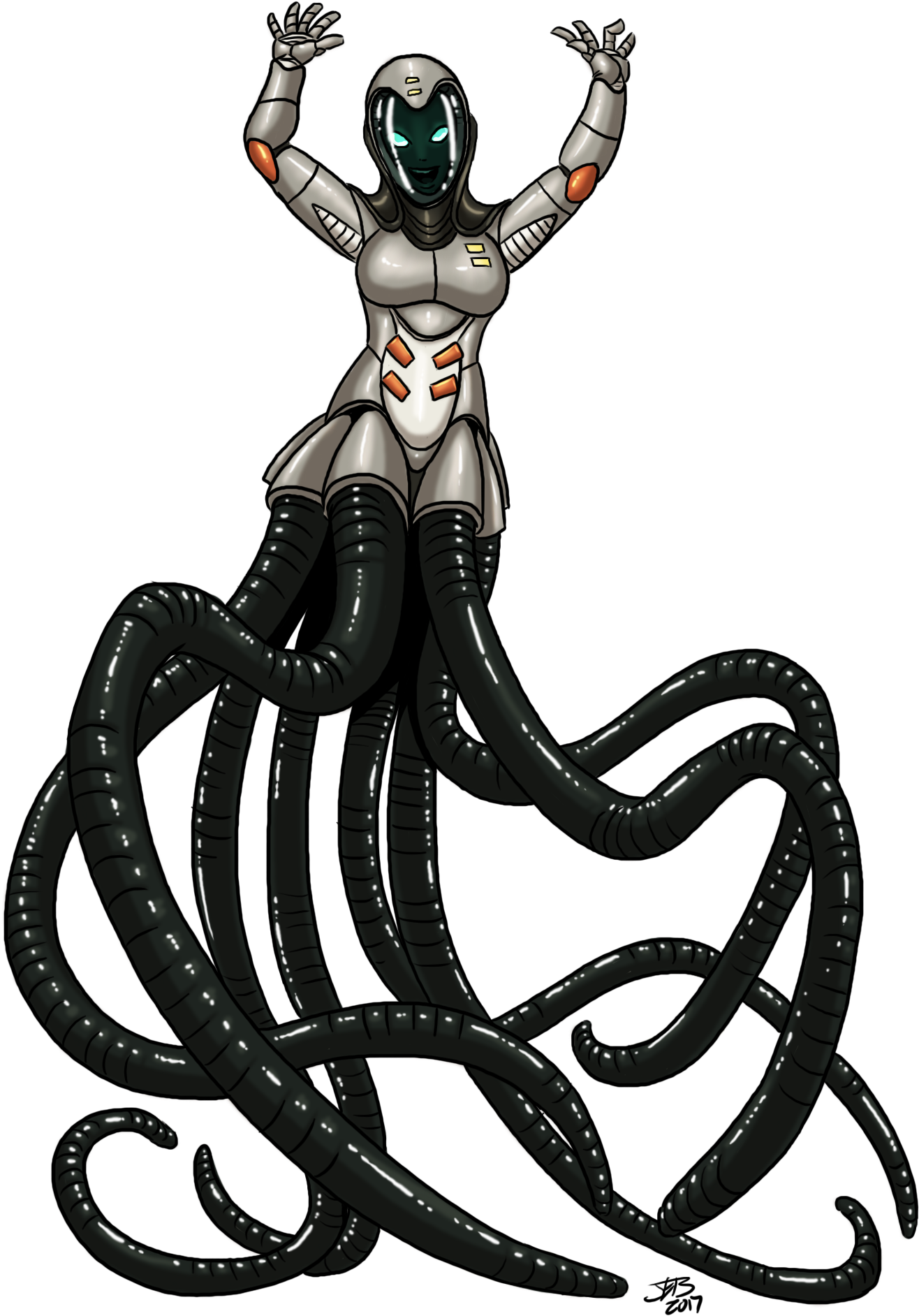 Scyleen Spacesuit By Prodigyduck Scyleen Spacesuit - Octopus In Space Suit (1545x2000)