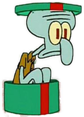 Squidward Tentacles Patrick Star Sandy Cheeks Animation - Animation Gift Gift Box (512x512)