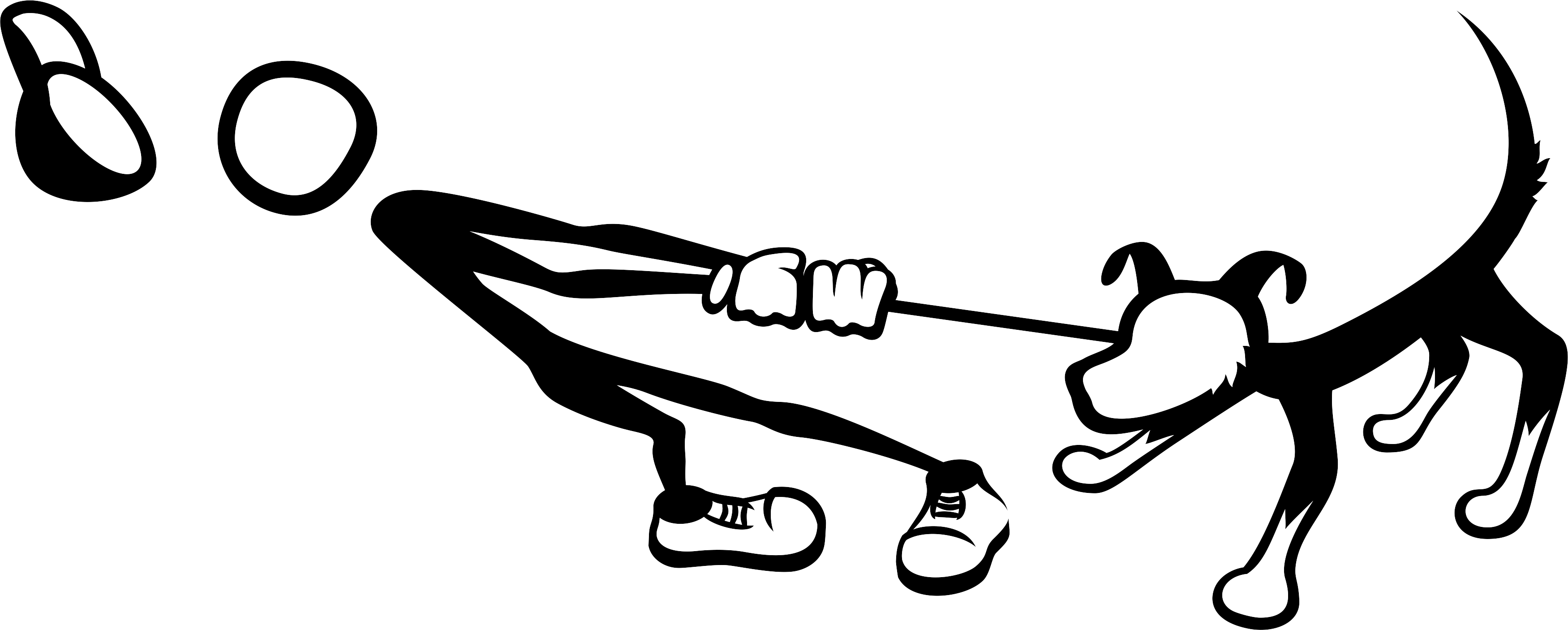 Strichmännchen - Hund Strichmännchen (3501x1406)