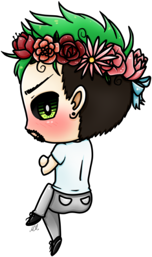 My Anti Baby Boi All Pastel And With A Flower Crown - Cartoon (500x666)