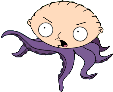Mutant Clipart Octopus - Mutant Stewie (435x343)