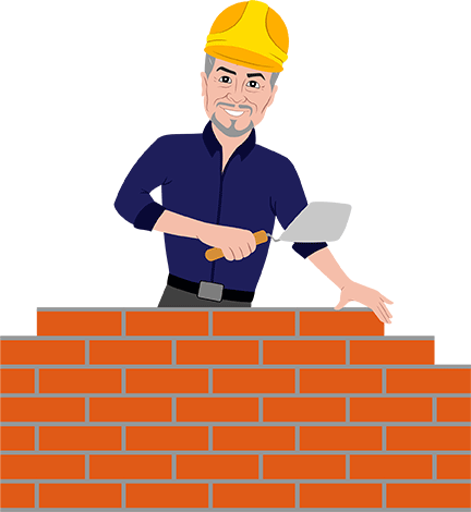 These Simplistic, Iconic Caricatures Are Examples Of - Brickwork (432x470)