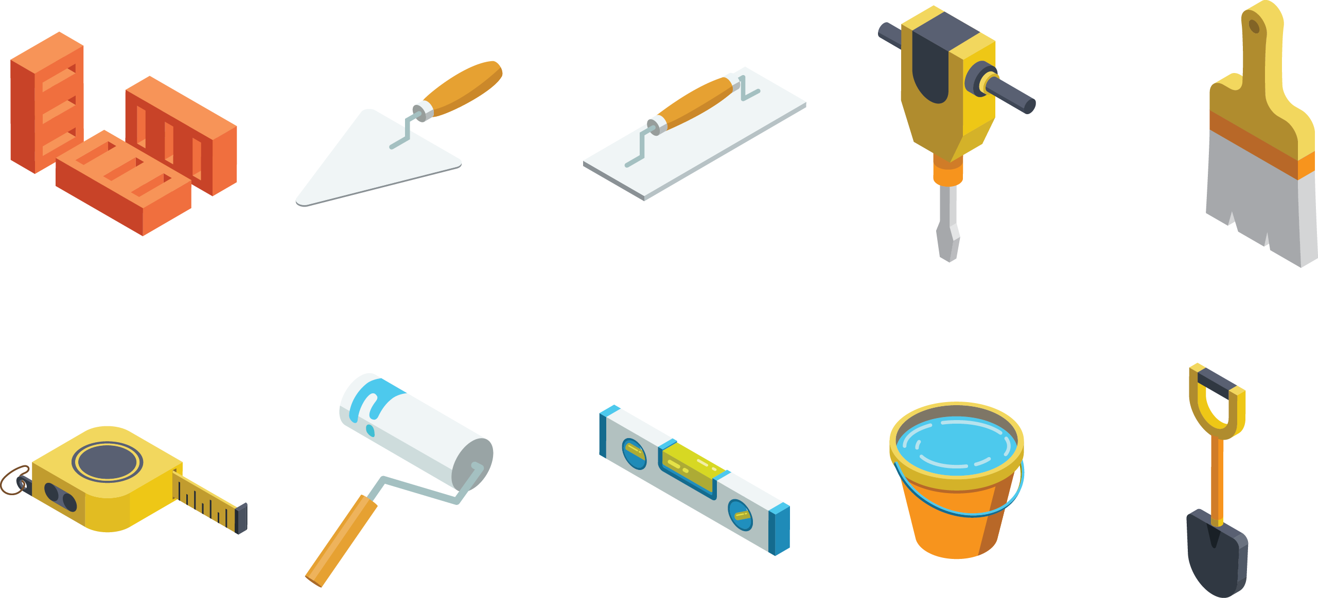 Bricklayer Masonry Trowel Wall - Bricklayer Masonry Trowel Wall (2561x1163)