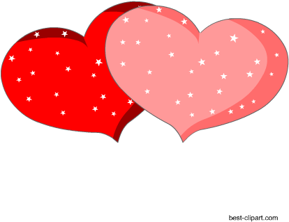 Red And Pink Sparkling Hearts, Clip Art Image - Clip Art (450x450)