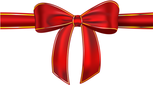 Red Ribbon With Bow Png Clipart Picture - Red Ribbon Hd Png (600x351)