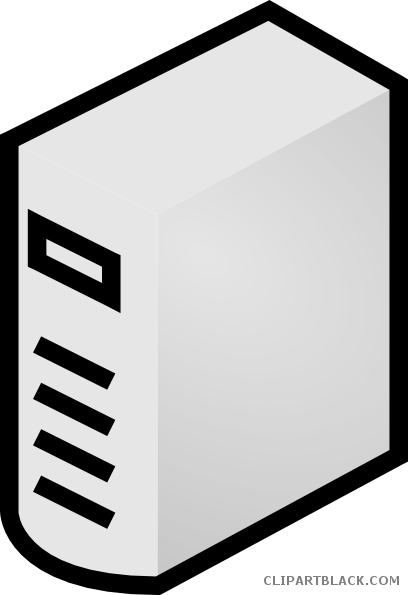 Computer Case Tools Free Black White Clipart Images - Cluster (408x595)