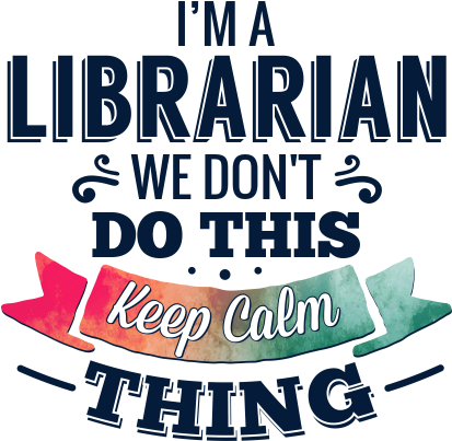 I'm A Librarian We Don't Do This Keep Calm - Moustache Collection Tin Sign (440x440)