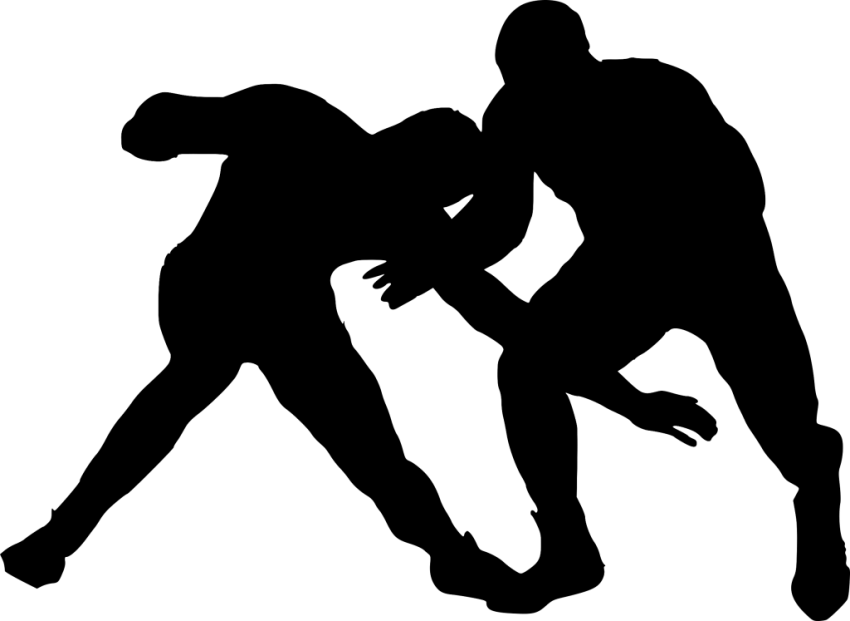 Sport Wrestling Silhouette Png - Professional Wrestling (850x621)