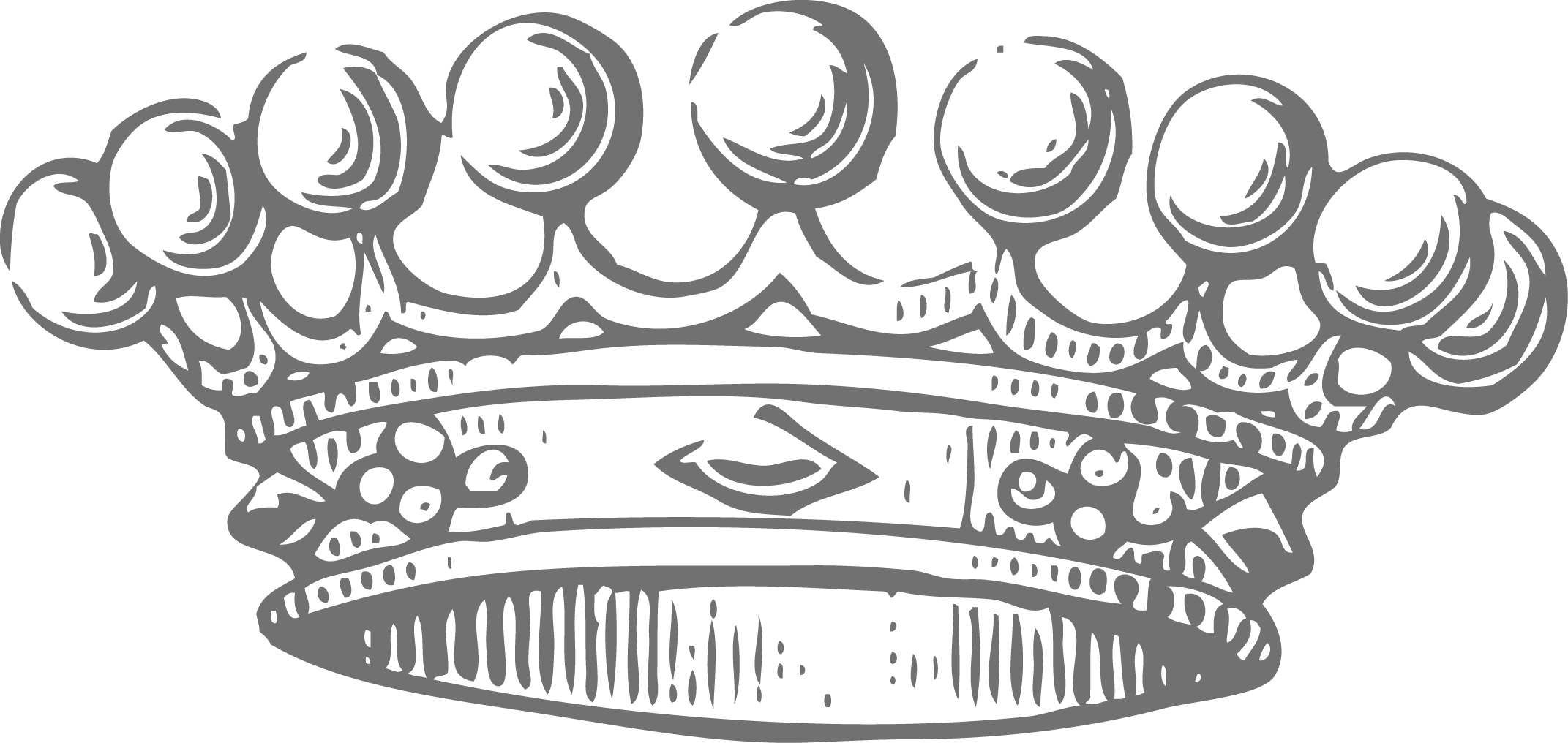 Crown Black And White - Vector Graphics (2143x1016)