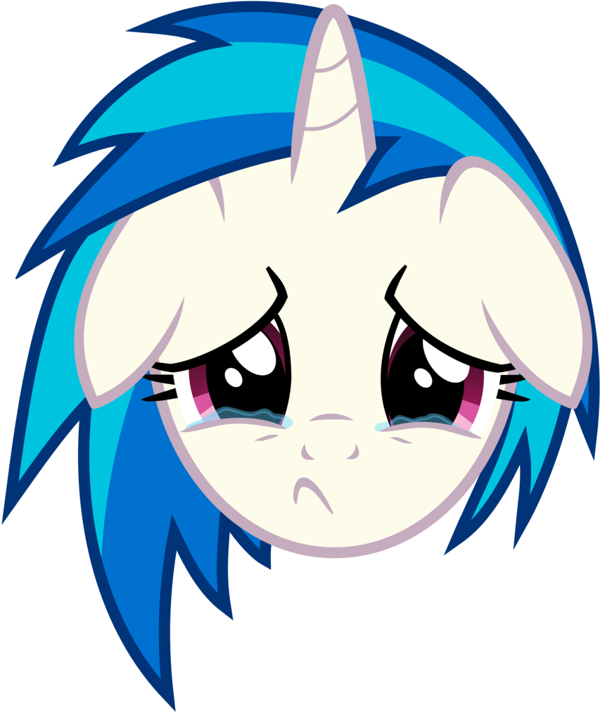 Namelesshero2222, Bust, Crying, Dj Pon-3, Female, Floppy - Crying Vinyl Scratch (871x1024)